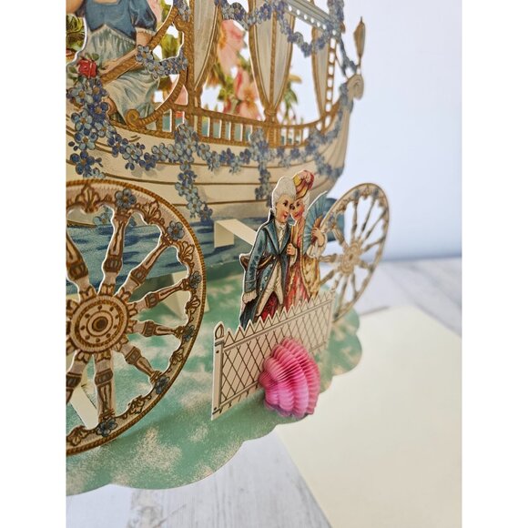 Merrimack vintage die cutout 3D ship Victorian card greetings - Picture 2 of 8